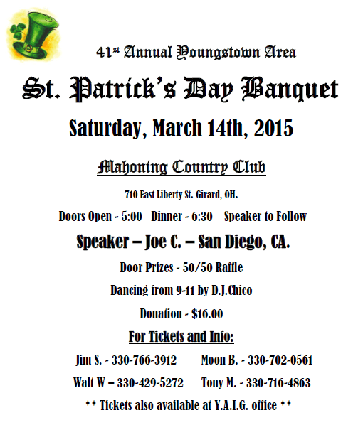 St Patricks Day Banquet